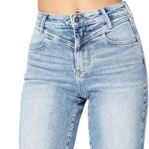 Judy Blue Stoked Yoke Front Retro Wide Fit Jeans In Light Blue Wash 20W NWT